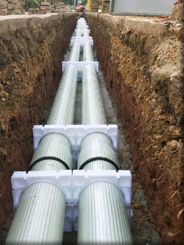 纖維編繞拉擠管施工現(xiàn)場(chǎng)